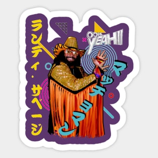 Macho Man 80s/90s Kanji Sticker